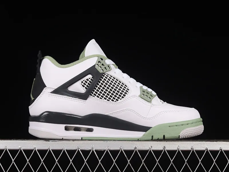 All categories Air Jordan Jordan series basketball shoes Air Jordan 4 X version Air Jordan 4 Retro "Seafoam" AJ4 Joe 4 white and green AQ9129-103